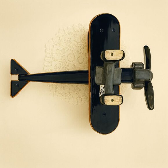 Rare Talavera Pottery Day Of The Dead Airplane Bi Plane Gerardo Garcia - Picture 9 of 9